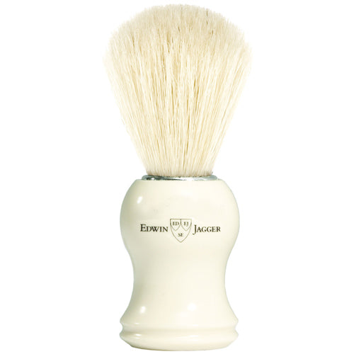 Edwin Jagger Shaving Brush, Pure Bristle, Imitation Ivory Handle