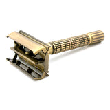 Timor Bronze Color Plated Butterfly Safety Razor 80 mm, with 10 Blades Pack