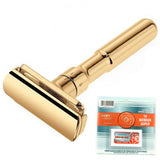 MERKUR Futur 702 Adjustable Gold Plated Safety Razor + 10 MERKUR Blades