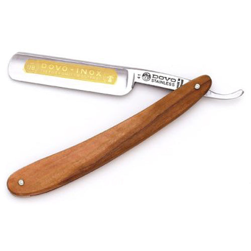 DOVO "INOX" 5/8" Stainless Steel Straight Razor with Olive Wood Scale