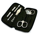 Hans Kniebes 5 Piece Manicure Set, in Leather-Zipper Case