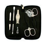 Hans Kniebes 5 Piece Manicure Set, in Leather-Zipper Case