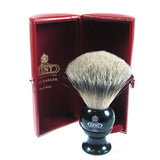 Kent BLK4 Pure Silver Tip Badger Shaving Brush, Medium, Black