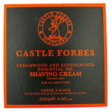 Castle Forbes Cedarwood and Sandalwood Essential Oil Shaving Cream, 200ml