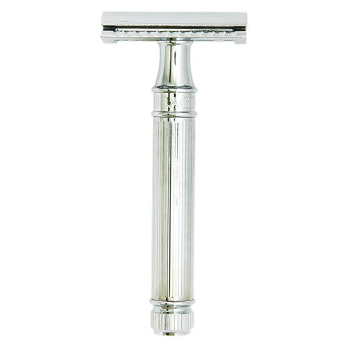 Edwin Jagger Safety Razor, Lined, Chrome Plated