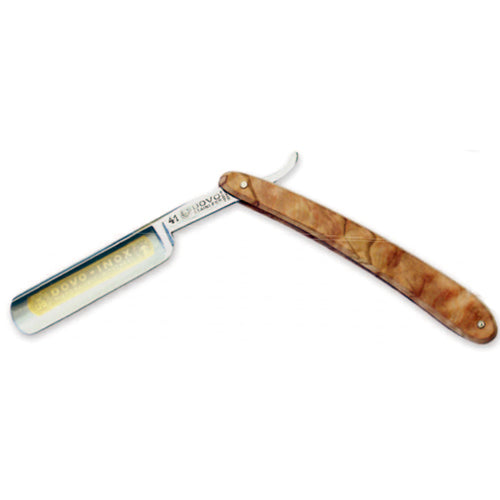 DOVO "INOX" 5/8" Stainless Steel Straight Razor with Olive Wood Scale
