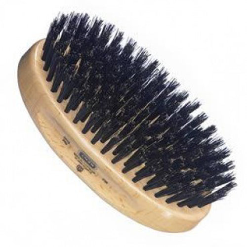 Kent Military Pure Black Bristle Hairbrush, Beechwood