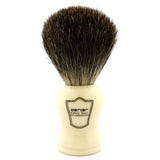 Parker White Handle Black Badger Shaving Brush (Clearance)