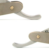 Re-pinning a straight razor, assembled