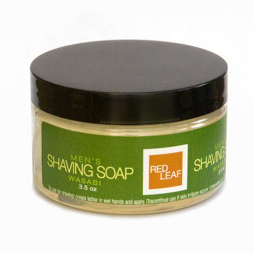 Red Leaf Wasabi Shaving Soap, Container- Clearance