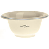 Edwin Jagger Ivory Porcelain Shaving Soap Bowl with Silver Rim