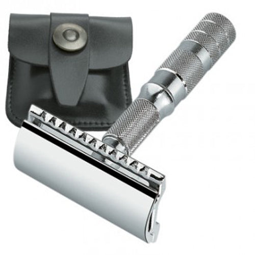 MERKUR Closed Comb 4-Piece Travel Safety Razor with Case
