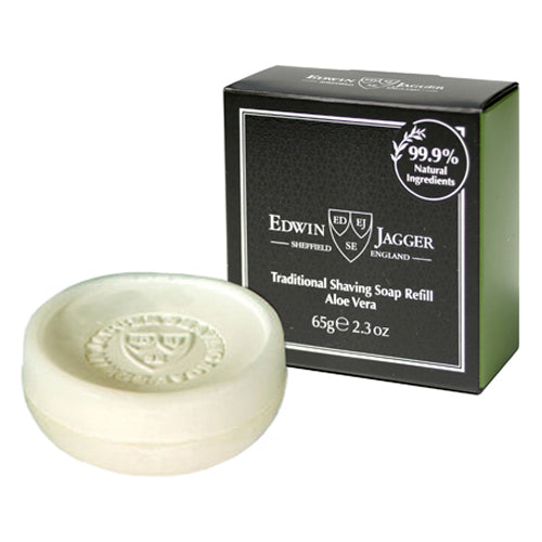 Edwin Jagger Traditional Shaving Soap, Aloe Vera, 65 g